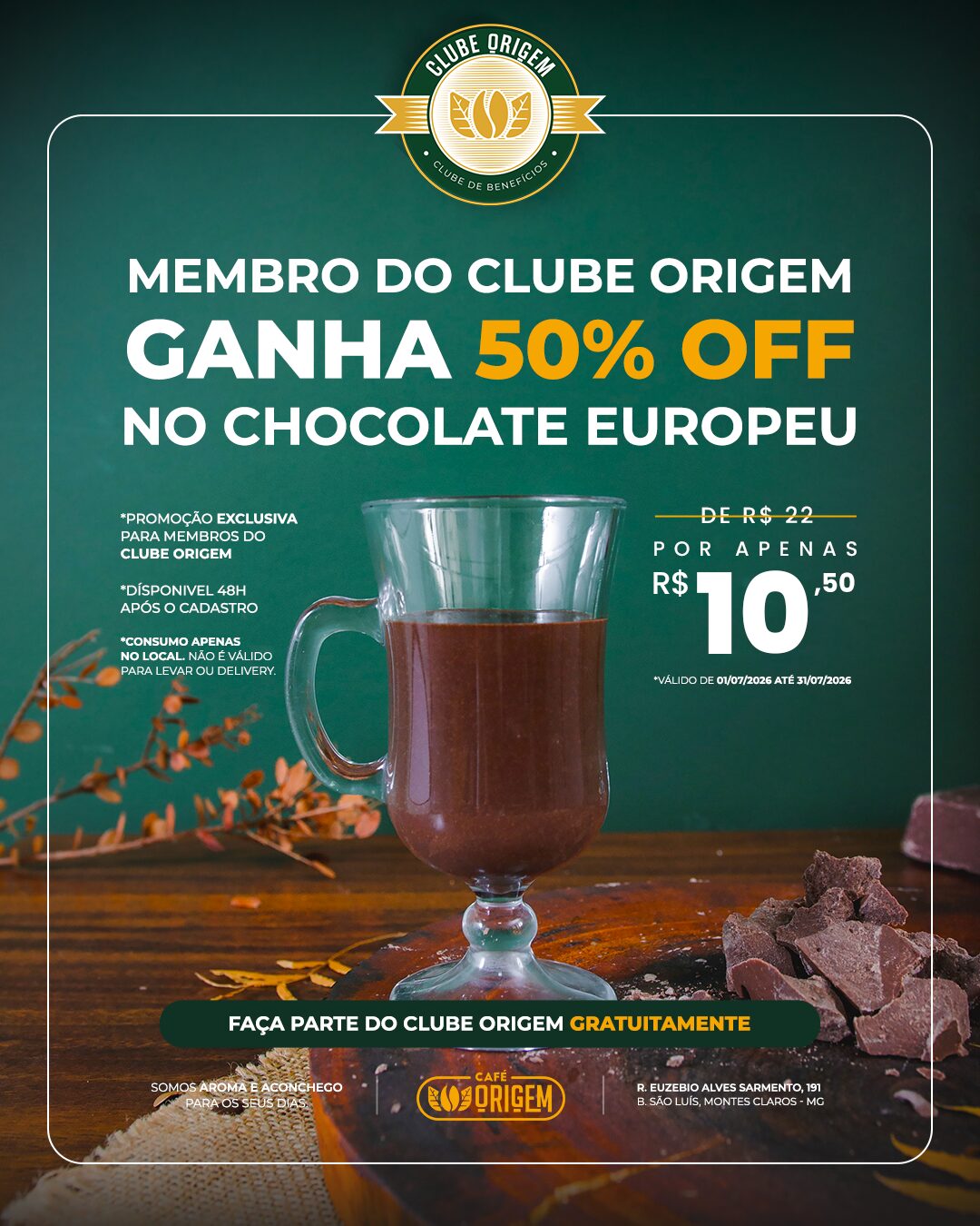 CLUBE CHOCOLATE EUROPEU JULHO