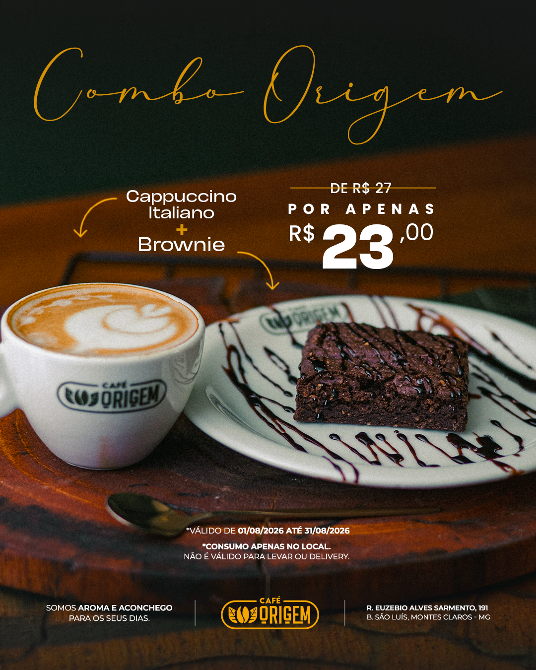 BROWNIE + CAPPUCINO